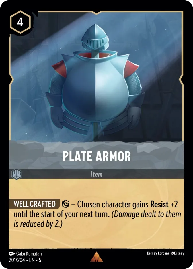 Plate Armor #201 Shimmering Skies Disney Lorcana card