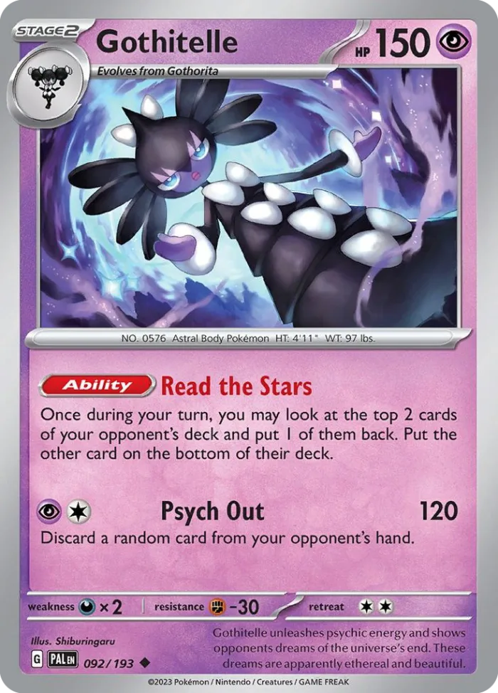 Gothitelle #92 Paldea Evolved Pokemon card