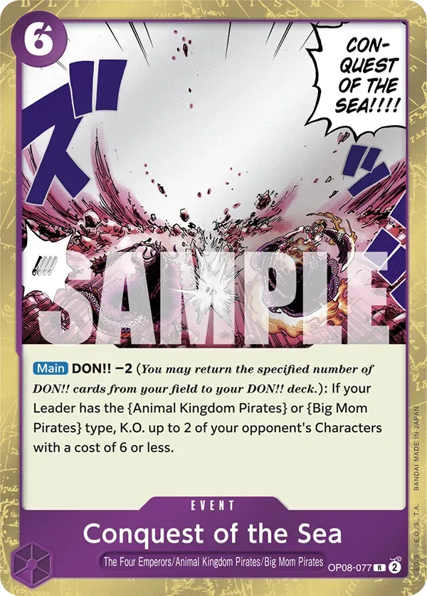 Conquest of the Sea #OP08-077 Two Legends One Piece card