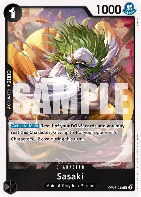 Sasaki #OP08-082 Two Legends One Piece card
