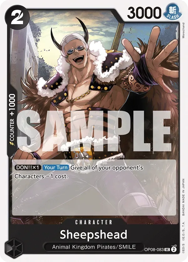 Sheepshead #OP08-083 Two Legends One Piece card