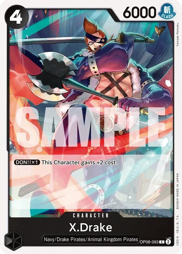 X.Drake #OP08-093 Two Legends One Piece card
