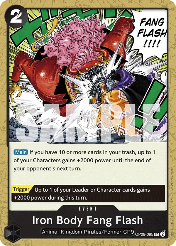 Iron Body Fang Flash #OP08-095 Two Legends One Piece card
