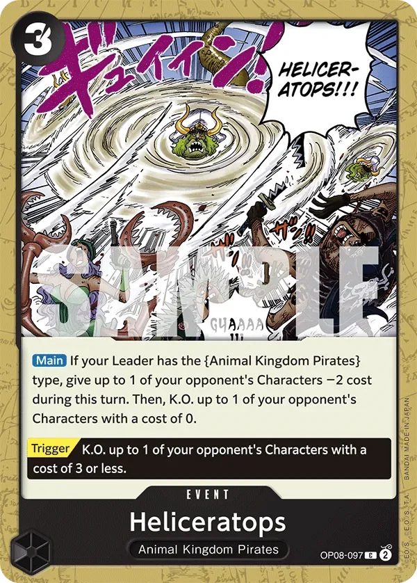 Heliceratops #OP08-097 Two Legends One Piece card
