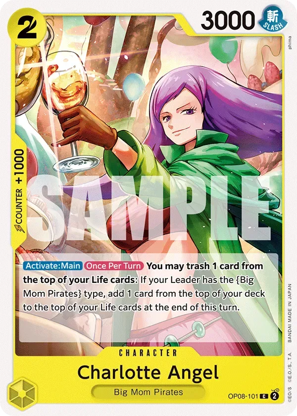 Charlotte Angel #OP08-101 Two Legends One Piece card