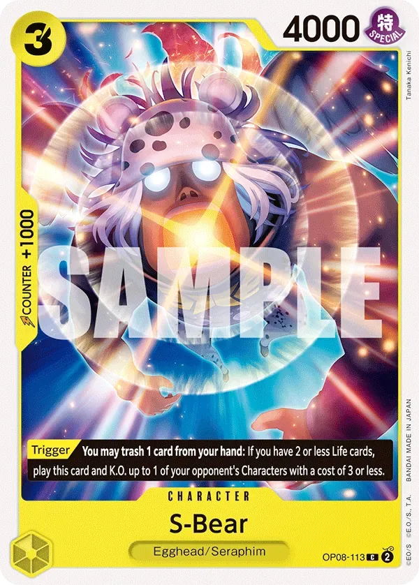 S-Bear #OP08-113 Two Legends One Piece card