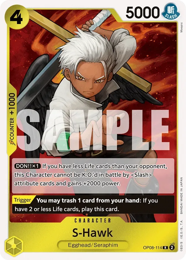 S-Hawk #OP08-114 Two Legends One Piece card