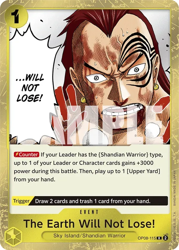 The Earth Will Not Lose! #OP08-115 Two Legends One Piece card