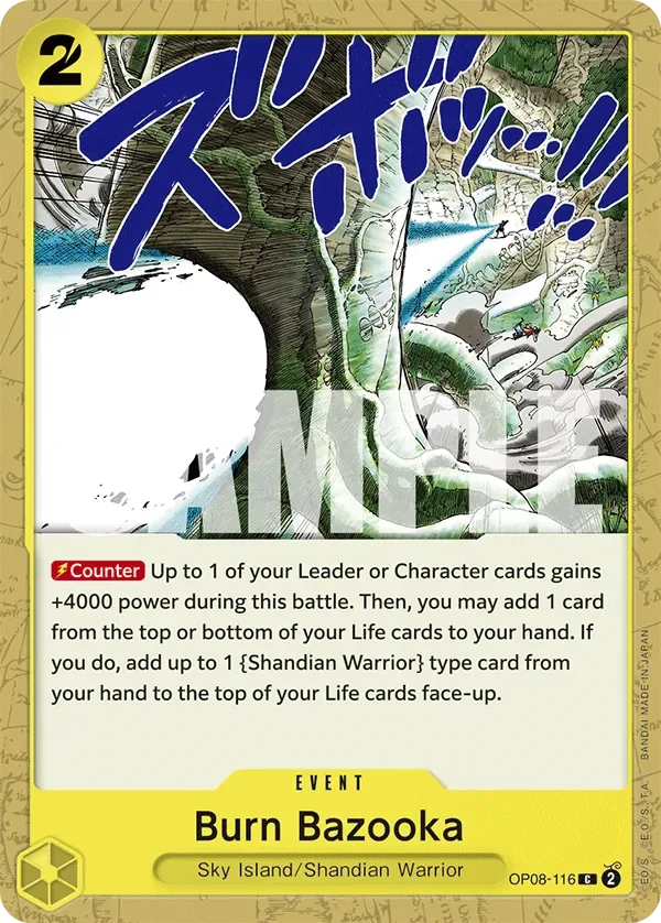 Burn Bazooka #OP08-116 Two Legends One Piece card