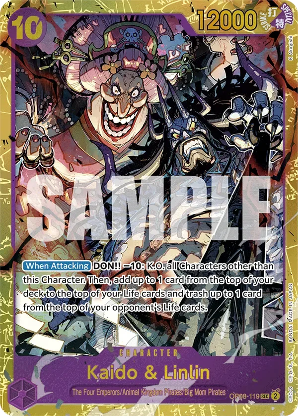 Kaido & Linlin #OP08-119 Two Legends One Piece card