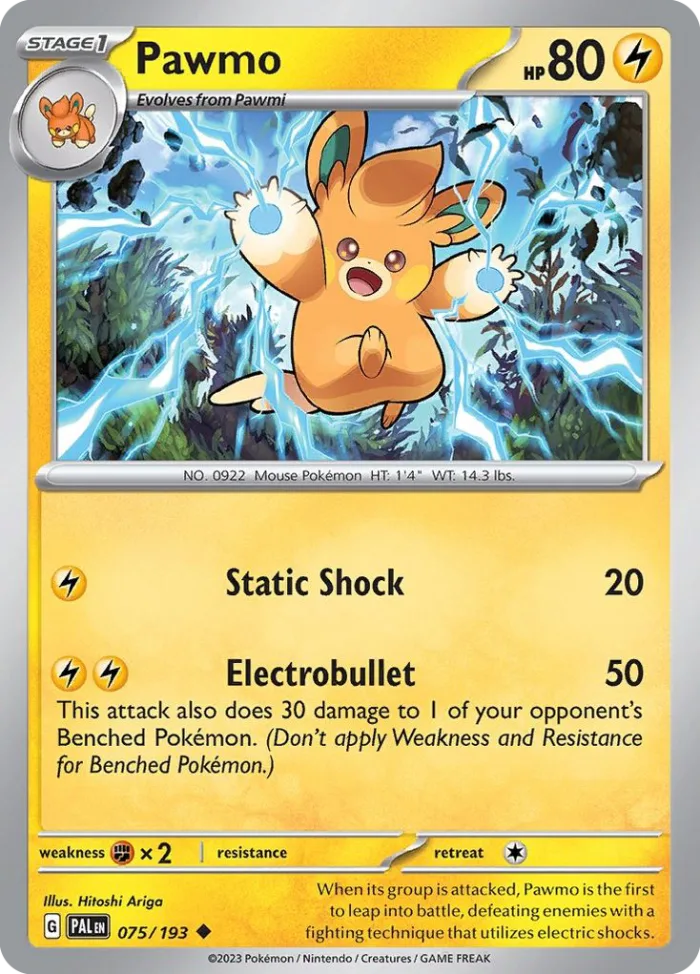 Pawmo #75 Paldea Evolved Pokemon card