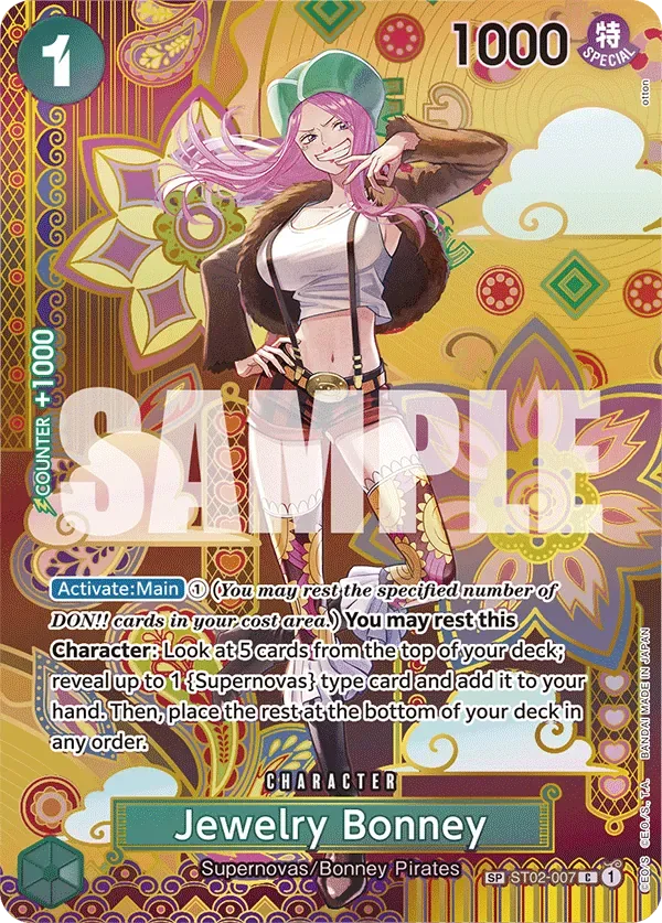 Jewelry Bonney #ST02-007 Two Legends One Piece card
