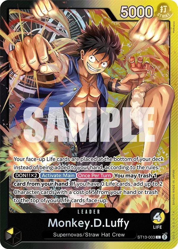 Monkey.D.Luffy #ST13-003 Ultra Deck: The Three Brothers One Piece card