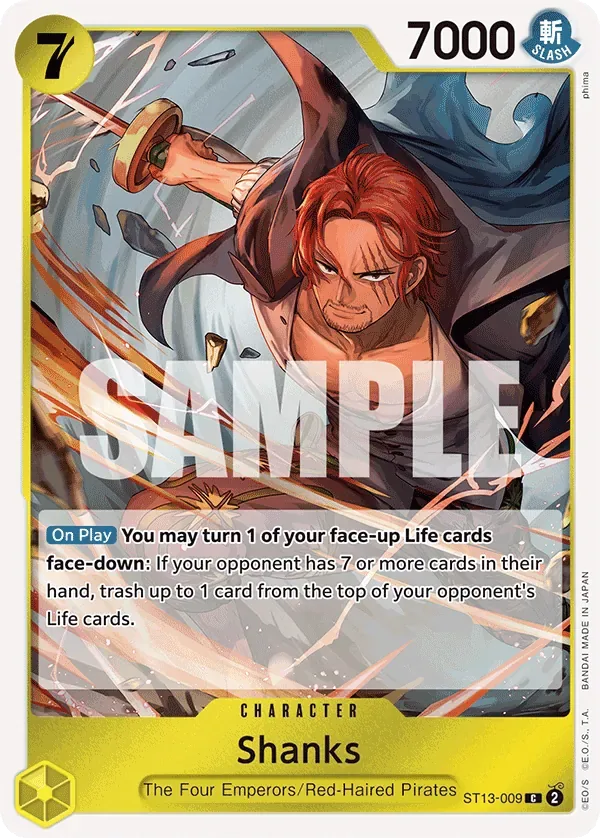 Shanks #ST13-009 Ultra Deck: The Three Brothers One Piece card