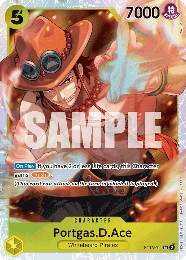 Portgas.D.Ace #ST13-011 Ultra Deck: The Three Brothers One Piece card