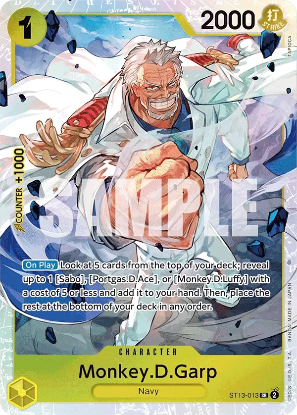 Monkey.D.Garp #ST13-013 Ultra Deck: The Three Brothers One Piece card