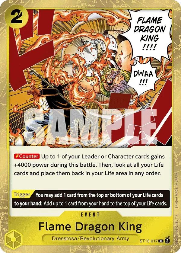 Flame Dragon King #ST13-017 Ultra Deck: The Three Brothers One Piece card