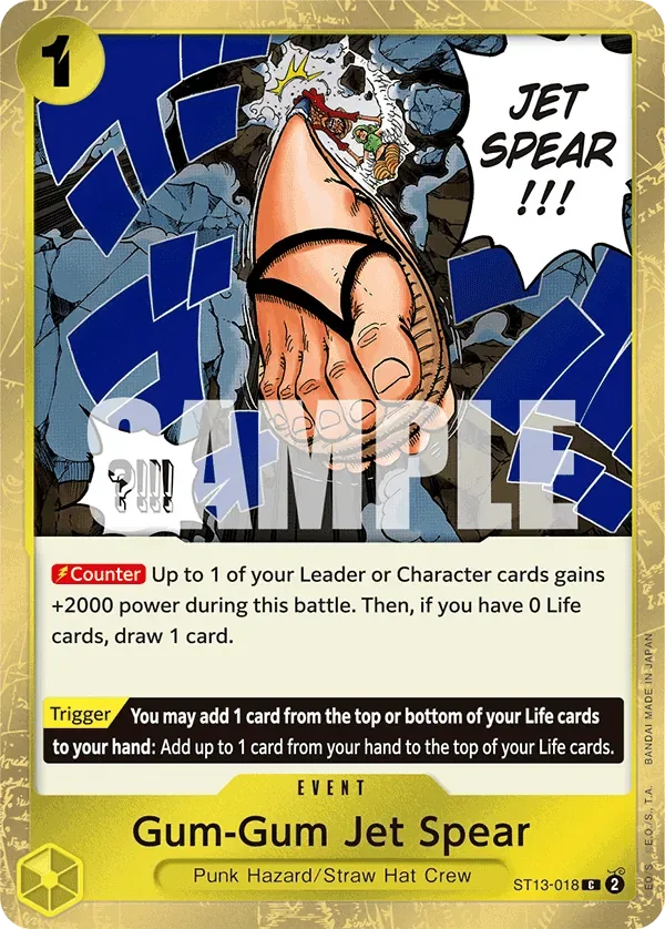 Gum-Gum Jet Spear #ST13-018 Ultra Deck: The Three Brothers One Piece card