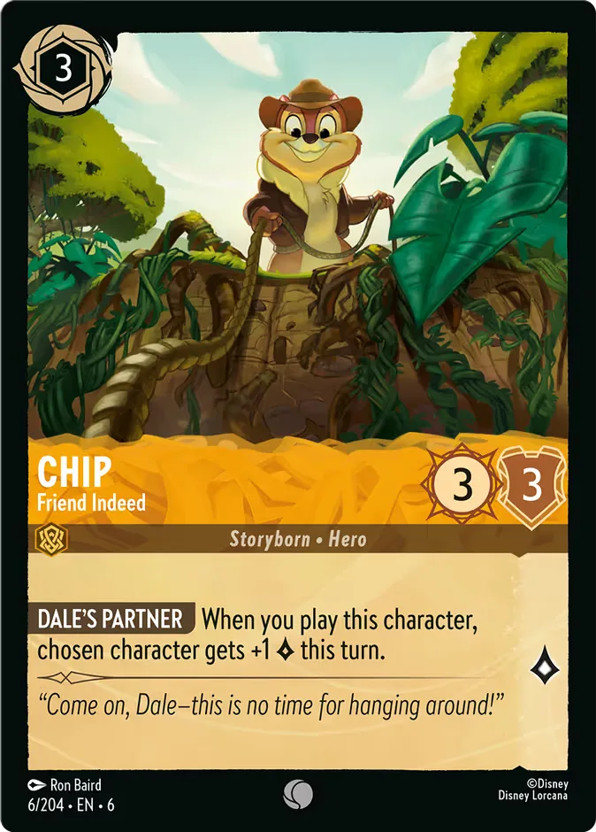 Chip #6 Azurite Sea Disney Lorcana card