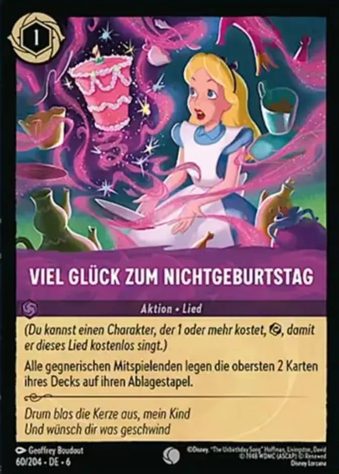 A Very Merry Unbirthday #60 Azurite Sea Disney Lorcana card