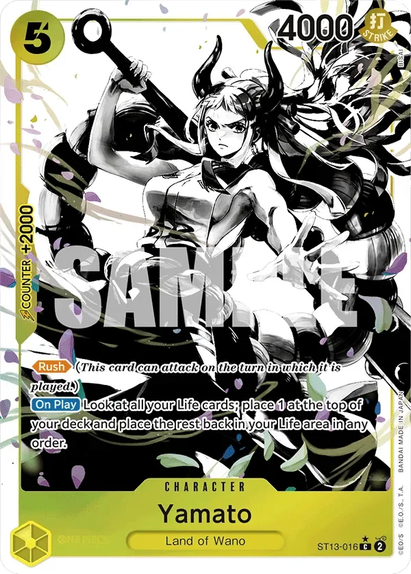 Yamato #ST13-016 Ultra Deck: The Three Brothers One Piece card