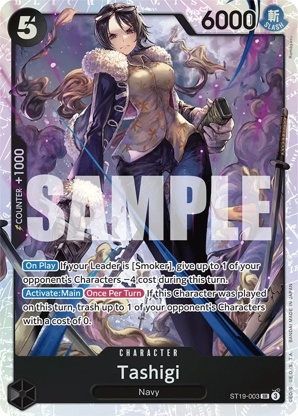 Tashigi #ST19-003 BLACK Smoker One Piece card