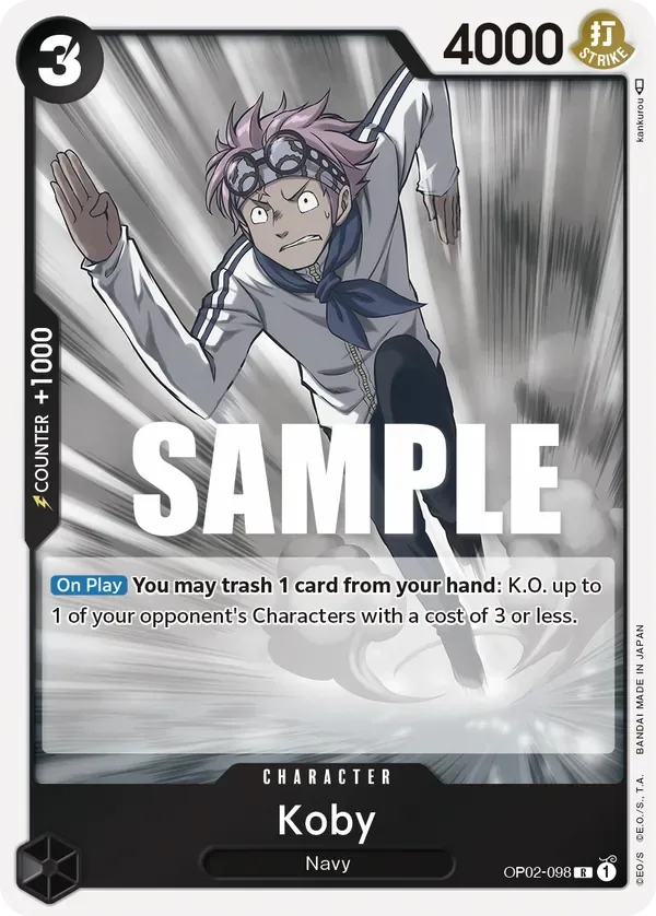 Koby #OP02-098 Paramount War One Piece card