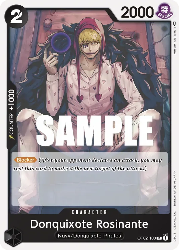 Donquixote Rosinante #OP02-108 Paramount War One Piece card