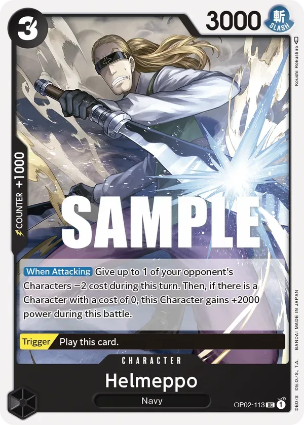 Helmeppo #OP02-113 Paramount War One Piece card