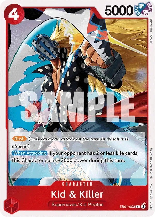 Kid & Killer #EB01-003 Memorial Collection One Piece card