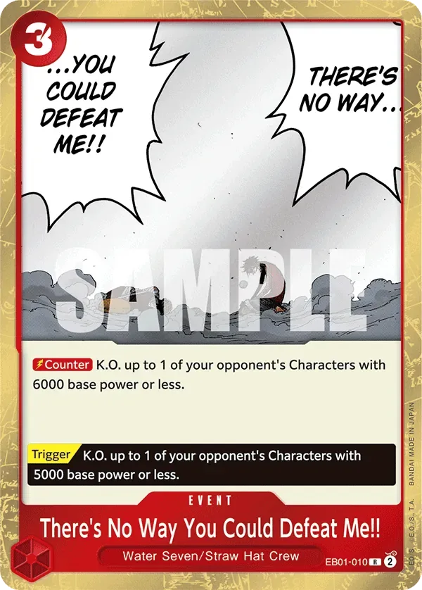 There's No Way You Could Defeat Me!! #EB01-010 Memorial Collection One Piece card