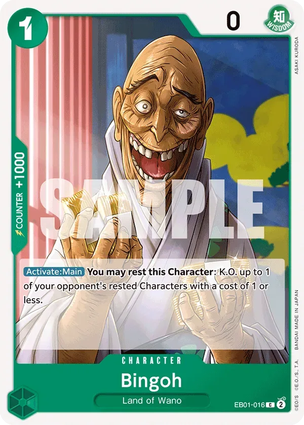 Bingoh #EB01-016 Memorial Collection One Piece card