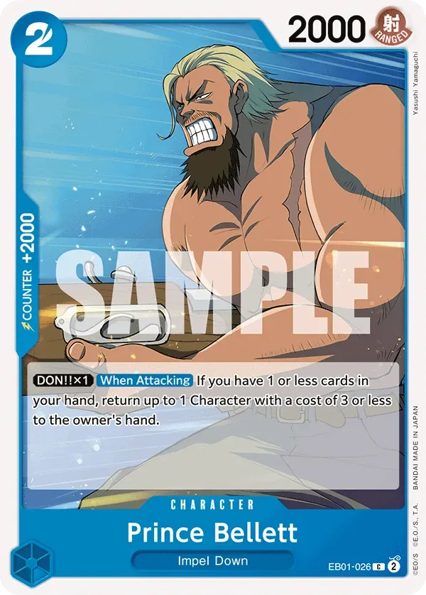 Prince Bellett #EB01-026 Memorial Collection One Piece card