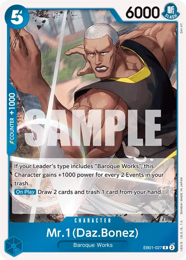Mr.1(Daz.Bonez) #EB01-027 Memorial Collection One Piece card