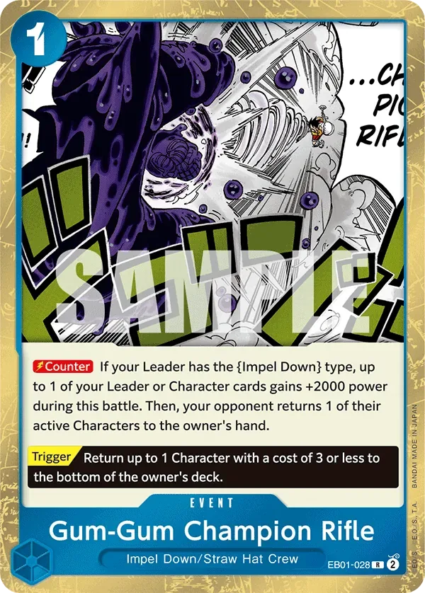 Gum-Gum Champion Rifle #EB01-028 Memorial Collection One Piece card