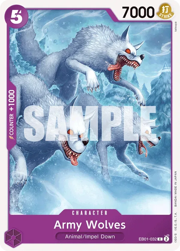 Army Wolves #EB01-032 Memorial Collection One Piece card