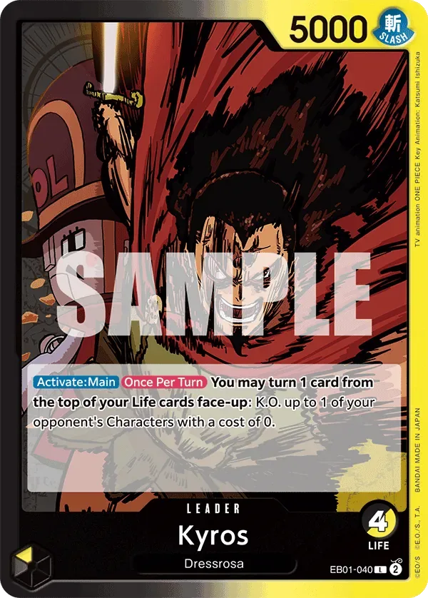 Kyros #EB01-040 Memorial Collection One Piece card
