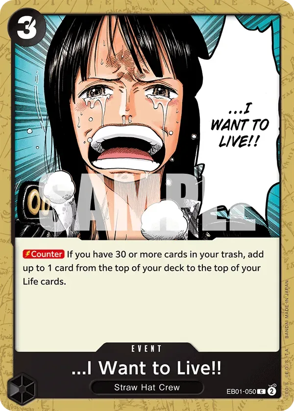 ...I Want to Live!! #EB01-050 Memorial Collection One Piece card