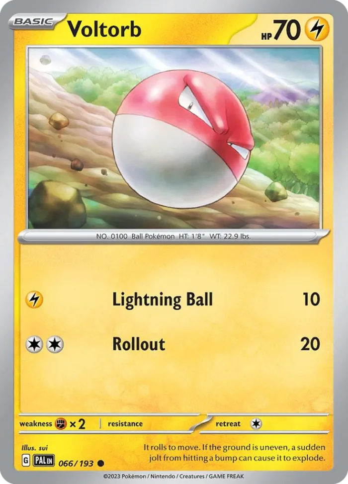 Voltorb #66 Paldea Evolved Pokemon card