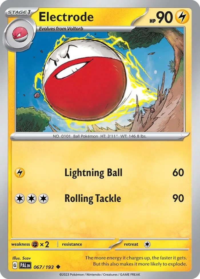 Electrode #67 Paldea Evolved Pokemon card