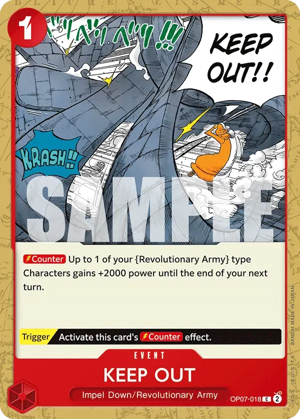 KEEP OUT #OP07-018 500 Years in the Future One Piece card