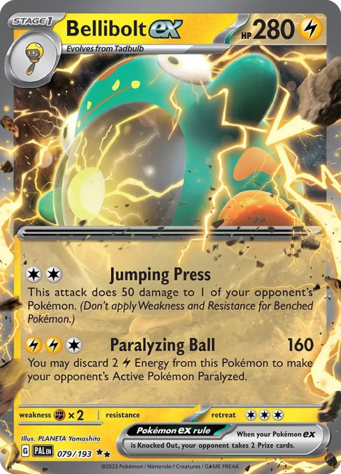 Bellibolt ex #79 Paldea Evolved Pokemon card