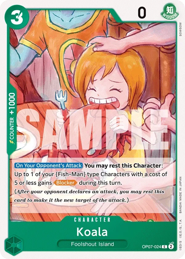 Koala #OP07-024 500 Years in the Future One Piece card