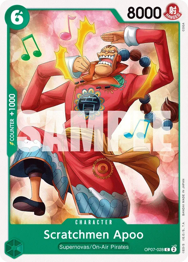 Scratchmen Apoo #OP07-028 500 Years in the Future One Piece card