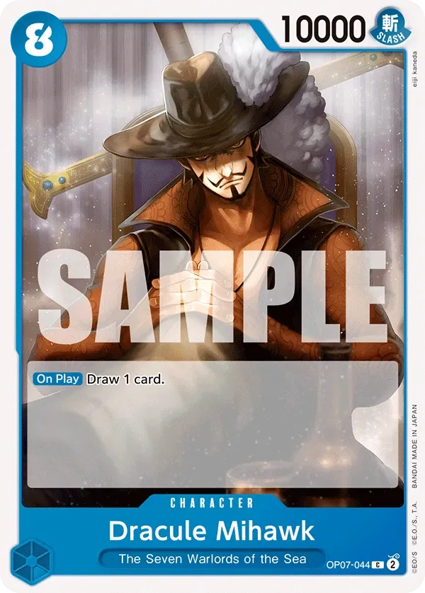 Dracule Mihawk #OP07-044 500 Years in the Future One Piece card