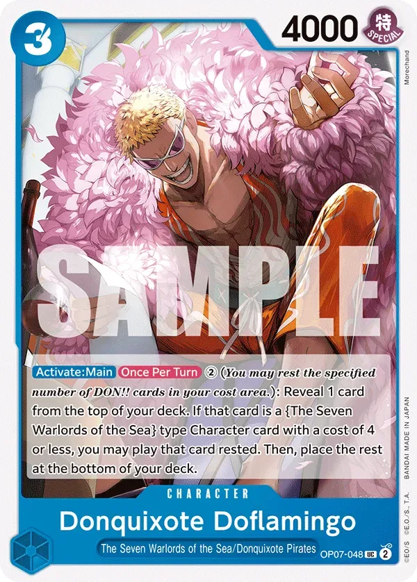 Donquixote Doflamingo #OP07-048 500 Years in the Future One Piece card