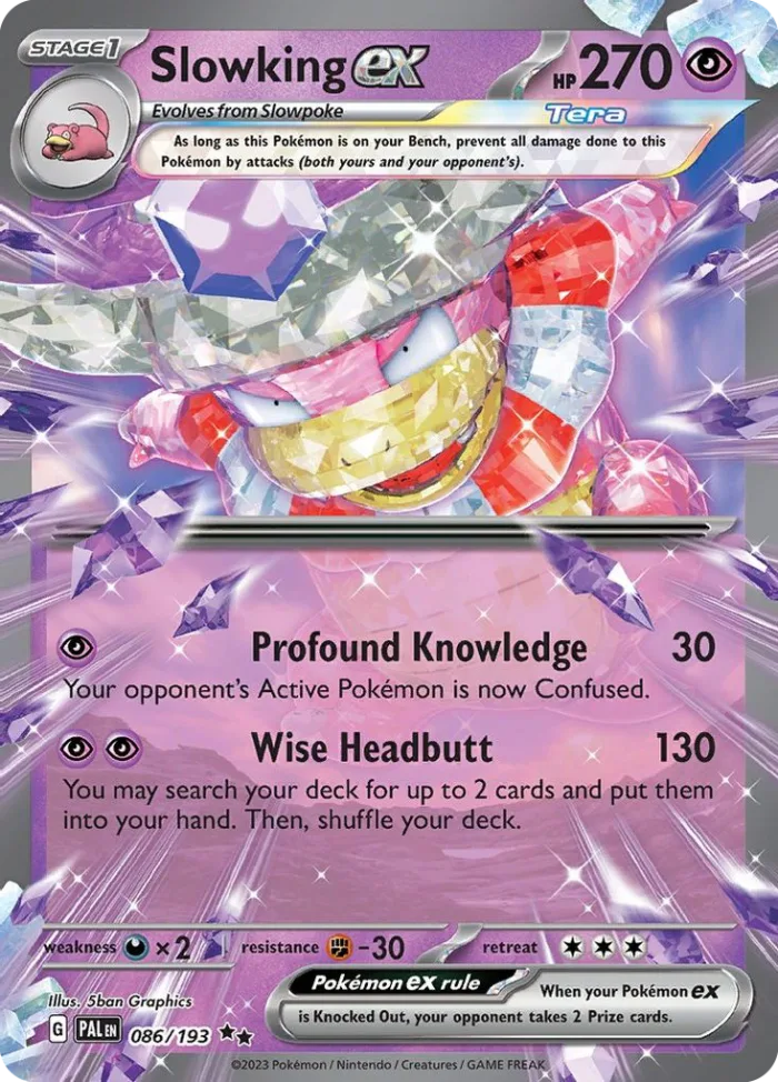 Slowking ex #86 Paldea Evolved Pokemon card