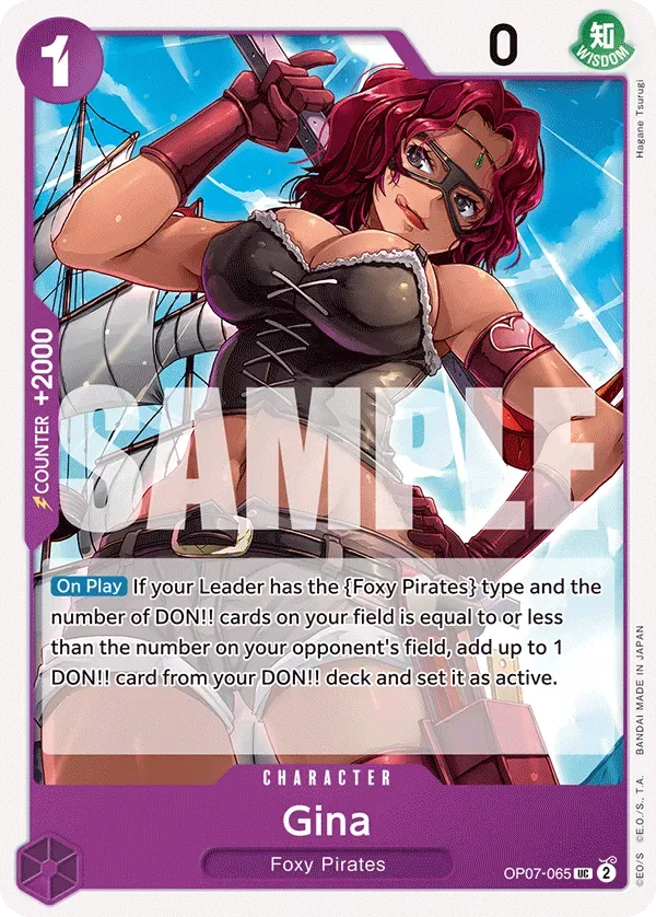 Gina #OP07-065 500 Years in the Future One Piece card