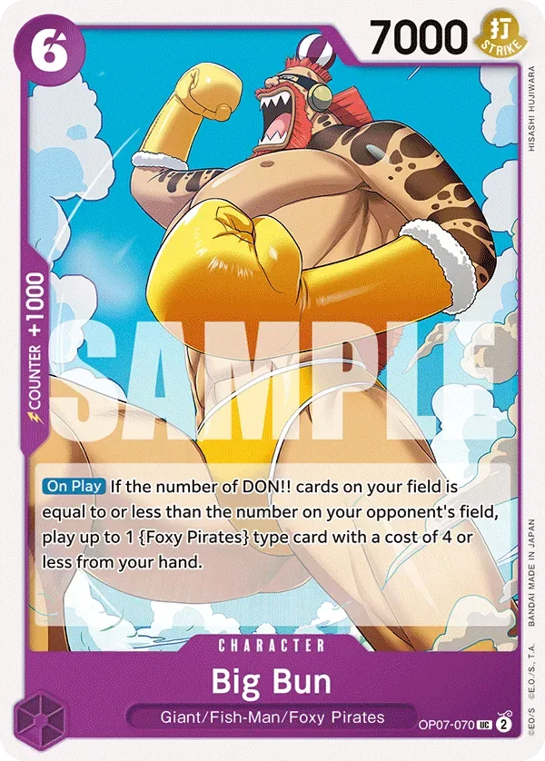 Big Bun #OP07-070 500 Years in the Future One Piece card