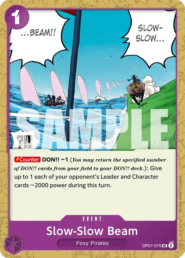 Slow-Slow Beam #OP07-075 500 Years in the Future One Piece card
